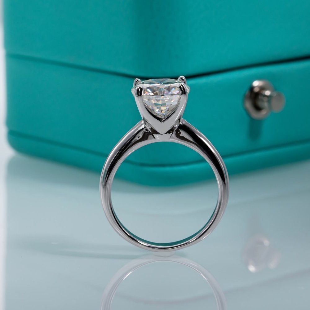 Certified 3.5 ct. t.w. Moissanite Diamond Cushion Cut Engagement Ring NEW - Picture 9 of 13